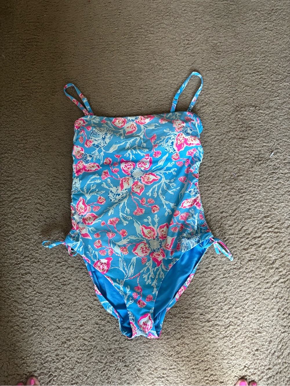 Lilly Pulitzer Lorenda One Piece Swimsuit-Bahamian Rhapsody -Size 12
